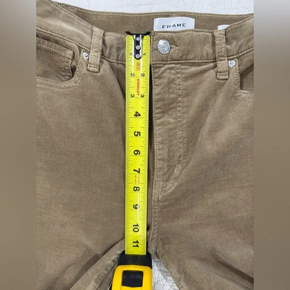 FRAME DENIM/ Women’s Tan Corduroy / Le Sleek Straight / Size 28 - Picture 4 of 10